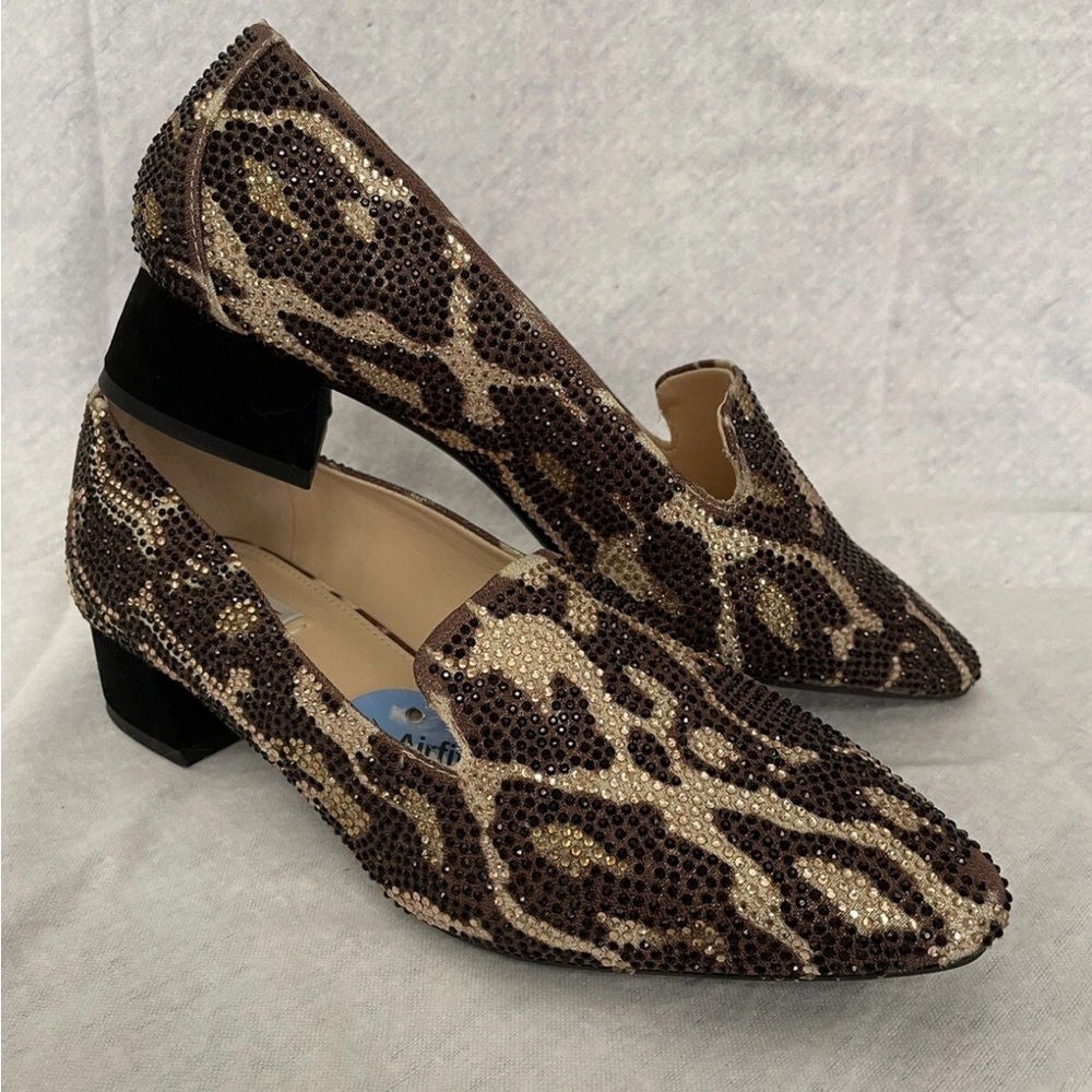 Alex Marie Leopard Print Shimmery Low Heel NWT - Picture 2 of 9